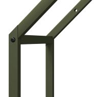 Стойка за дърва за огрев маслиненозелена 40x25x60 см