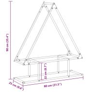 Стойка за дърва за огрев маслиненозелена 80x25x90 см
