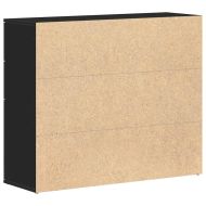 Бюфет, черен дъб, 91x29,5x75 см, инженерно дърво