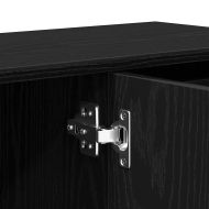 Бюфет, черен дъб, 91x29,5x75 см, инженерно дърво