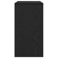 Конзолна маса, черно и дъб, 89x41x76,5 см, инженерно дърво