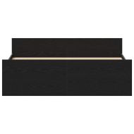Рамка за легло без матрак Черен дъб Инженерна дървесина