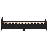 Рамка за легло без матрак Черен дъб Инженерна дървесина