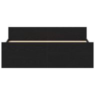 Рамка за легло без матрак Черен дъб 120x200 см инженерно дърво