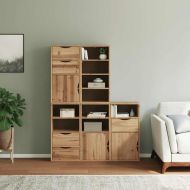 Странични шкафове 5 бр. ODDA 40x24x79 cm борово дърво масив