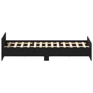 Рамка за легло без матрак Черен дъб Инженерна дървесина