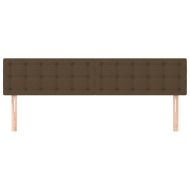 Горни табли за легло, 2 бр, тъмнокафяви, 80x5x78/88 см, плат