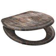 SCHÜTTE Дуропласт тоалетна седалка с плавно затваряне OLD WOOD принт