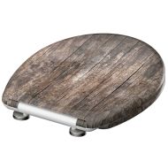SCHÜTTE Дуропласт тоалетна седалка с плавно затваряне OLD WOOD принт