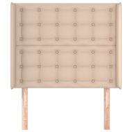 Горна табла с уши, капучино, 83x16x118/128 см, изкуствена кожа