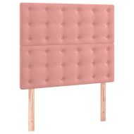 Рамка за легло с табла, розова, 80x200 см, кадифе
