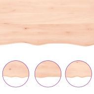 Стенен рафт 100x60x2 см необработен масивен дъб