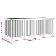 Градинска кутия за съхранение 200x80x75 см акациево дърво масив