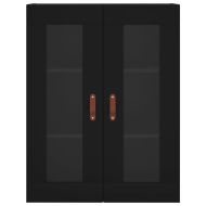 Стенен шкаф черен 69,5x34x90 см