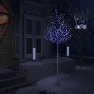 Коледно дърво, 600 LED сини, разцъфнала череша, 300 см