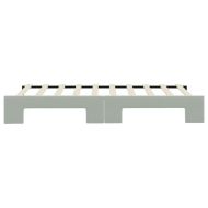 Канапе с изтеглящо легло светлосиво 90x190 см кадифе