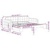Канапе с изтеглящо легло светлосиво 90x190 см кадифе