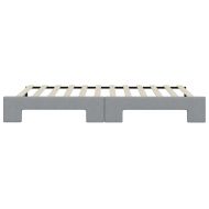 Канапе с изтеглящо разтегателно легло светлосиво 80x200 см плат