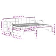 Канапе с изтеглящо легло и матраци розово 80x200 см кадифе