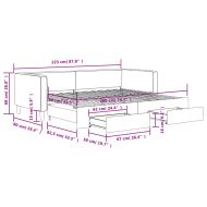 Канапе с изтеглящо легло и чекмеджета таупе 80x200 см плат