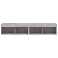 ТВ шкафове с LED осветление 2 бр бетонно сиви 80x30x30 см