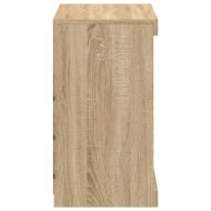Сайдборд с LED светлини, сонома дъб, 60,5x37x67 см