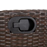 Градински трапезен комплект възглавници 9 части кафяв полиратан