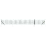 Ограда от телена мрежа с шипове, зелена, 1,1x10 м