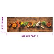 Кухненско килимче, миещо, подправки, 60x180 см, кадифе