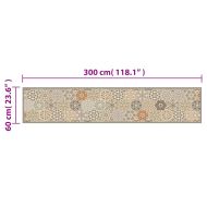 Кухненско килимче миещо шестоъгълници пастел 60x300 см кадифе