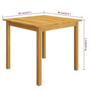 Градински трапезен комплект от 3 части с възглавници кафяв