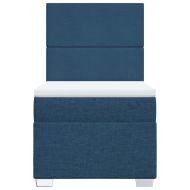 Боксспринг легло с матрак, синьо, 80x200 см, плат