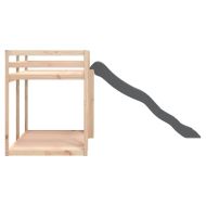 Двуетажно легло с пързалка и стълба, 90x200 см, бор масив