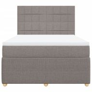 Боксспринг легло с матрак, таупе, 140x190 см, плат