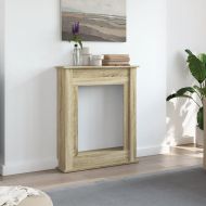 Облицовка за камина сонома дъб 75x20x87,5 см инженерно дърво