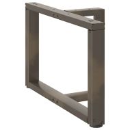 Крака за масичка за кафе, Т-образни, 2 бр., черни, 70x25x(42-43) см, стомана