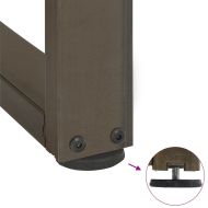 Крака за масичка за кафе, Т-образни, 2 бр., черни, 70x25x(42-43) см, стомана