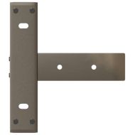 Крака за конзолна маса, Т-образни, 2 бр., черни, 38x25x(72-73) см, стомана