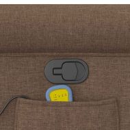 Масажен наклоняем стол, кафяв, текстил