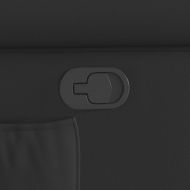 Изправящ реклайнер стол, лъскаво черен, изкуствена кожа