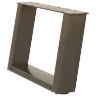 Крака за масичка за кафе, U-образни, 2 бр., естествена стомана, 50 x (30-31) см, стомана