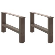 Крака за масичка за кафе, естествена стомана, 2 бр., 70 x (30-31) см, стомана