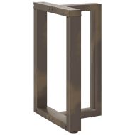 Крака за трапезна маса, Т-образни, 2 бр., черни, 50x35x(72-73) см, стомана