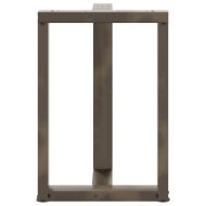 Крака за трапезна маса, Т-образни, 2 бр., черни, 50x35x(72-73) см, стомана