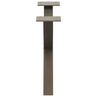 Крака за масичка за кафе, X-образни, 2 бр., естествена стомана, 60 x (30-31) см, стомана