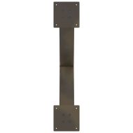 Крака за масичка за кафе, X-образни, 2 бр., естествена стомана, 70 x (42-43) см, стомана