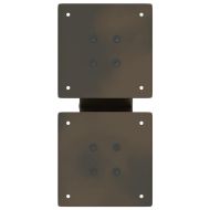 Крака за масичка за кафе, X-образни, 2 бр., естествена стомана, 30 x (30-31) см, стомана