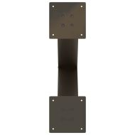 Крака за трапезна маса, X-образни, 2 бр., естествена стомана, 50 x (72-73) см, стомана