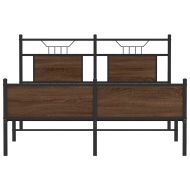 Рамка за легло без матрак Кафяв дъб Инженерна дървесина