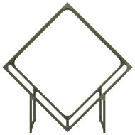 Стойка за дърва за огрев маслиненозелена 100x25x100 cm